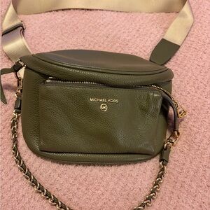 Michael Kors Dark Green Crossbody Bag